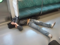 Sleeping On The Subway 30